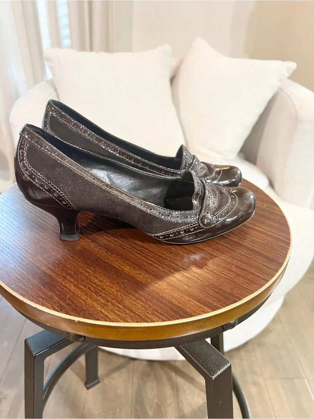 Franco Sarto shiny brown